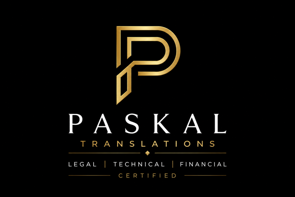 PASKAL Translations LEGAL | TECHNICAL | FINANCIAL CERTIFIED